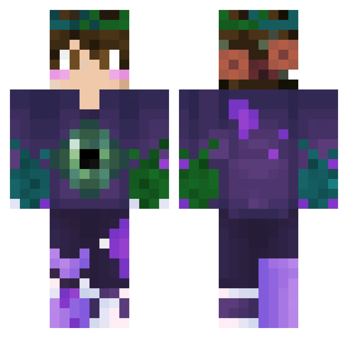 whyrassvet Minecraft skin, front and back view