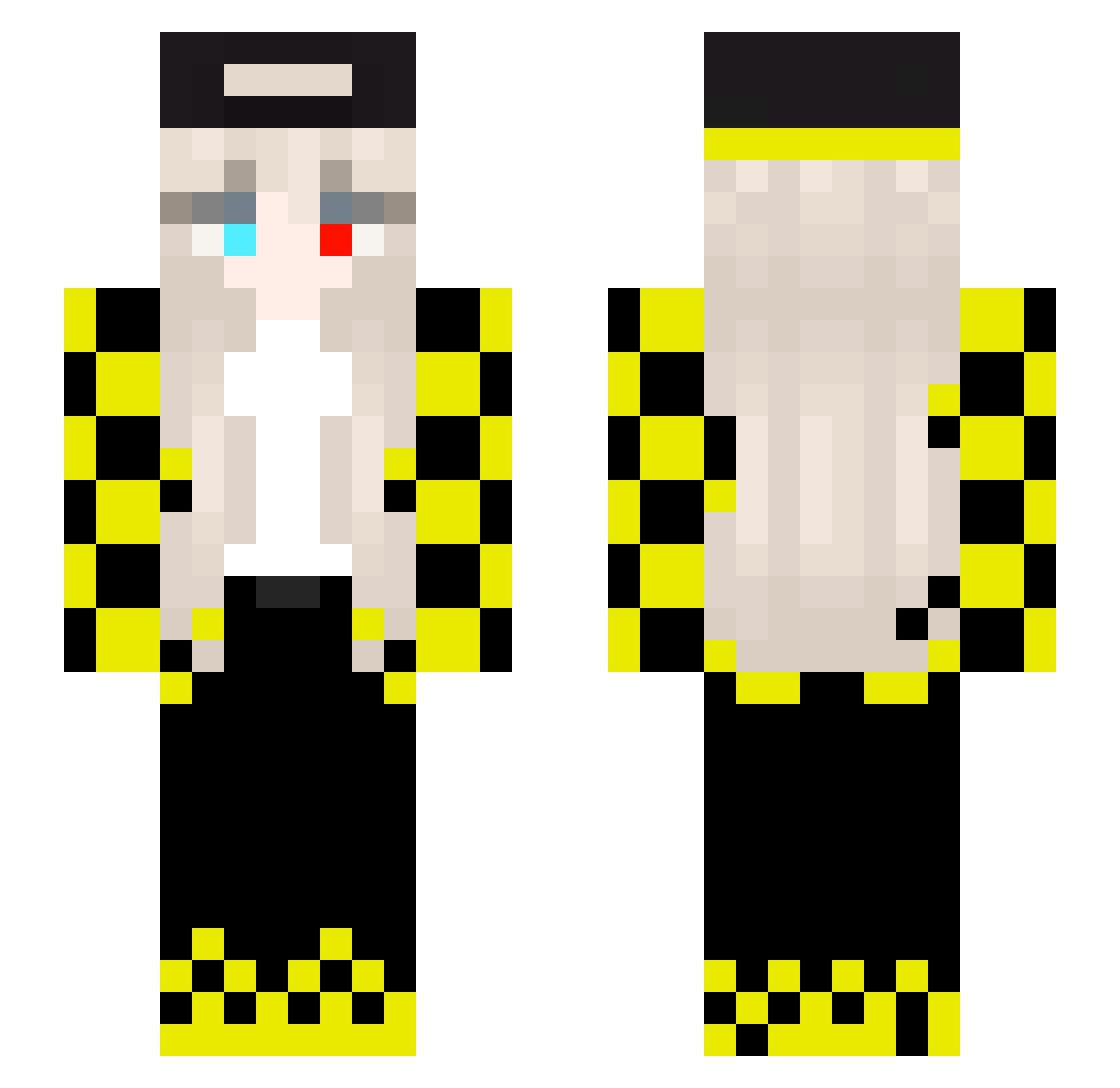 _____T_T_____ Minecraft skin, front and back view
