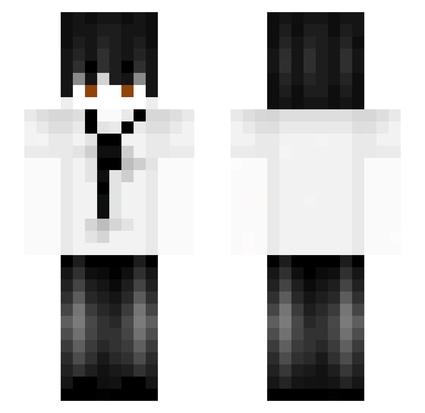 Bielzimvlt Minecraft skin, front and back view