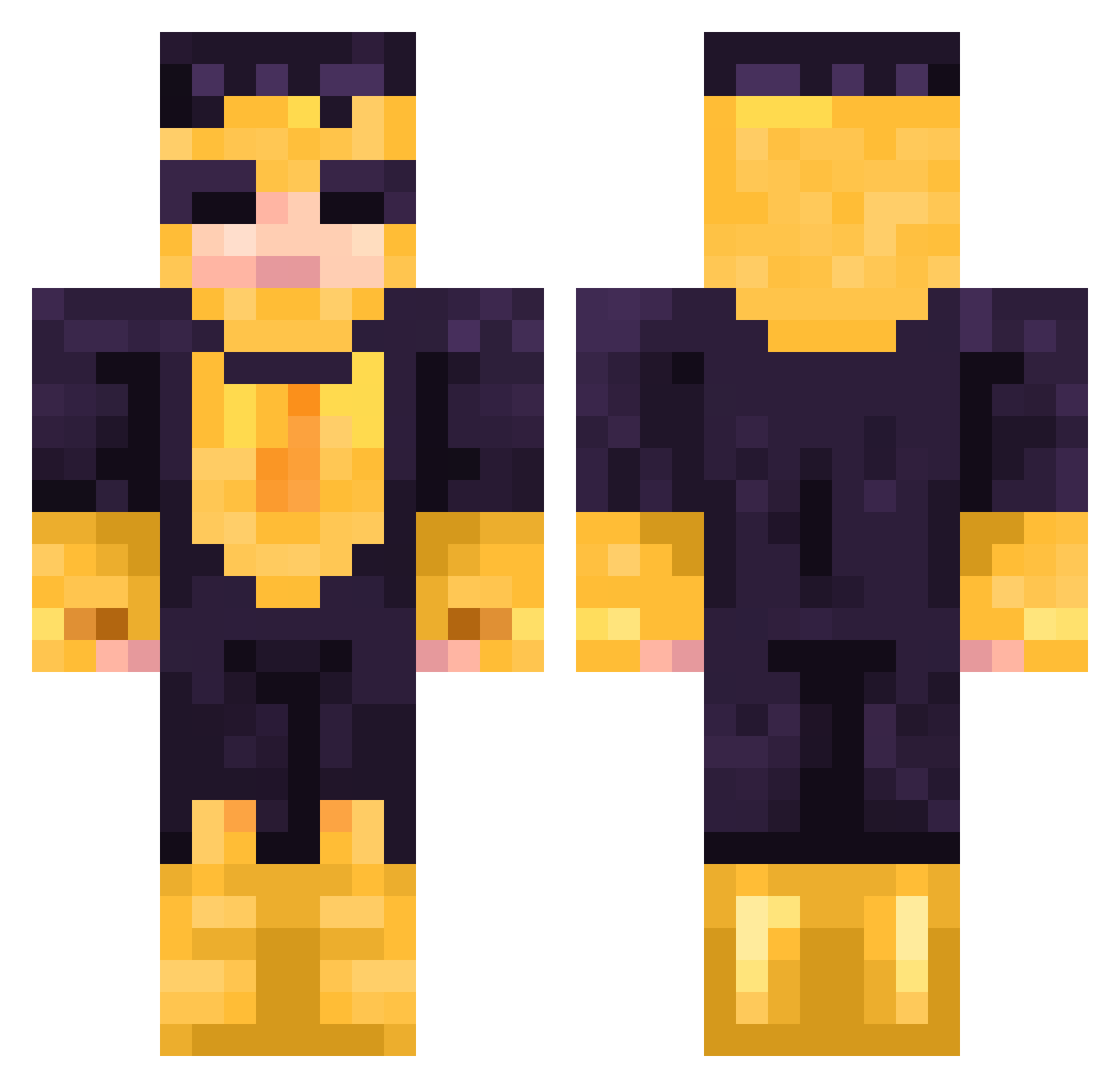 happierveil3 Minecraft skin, front and back view