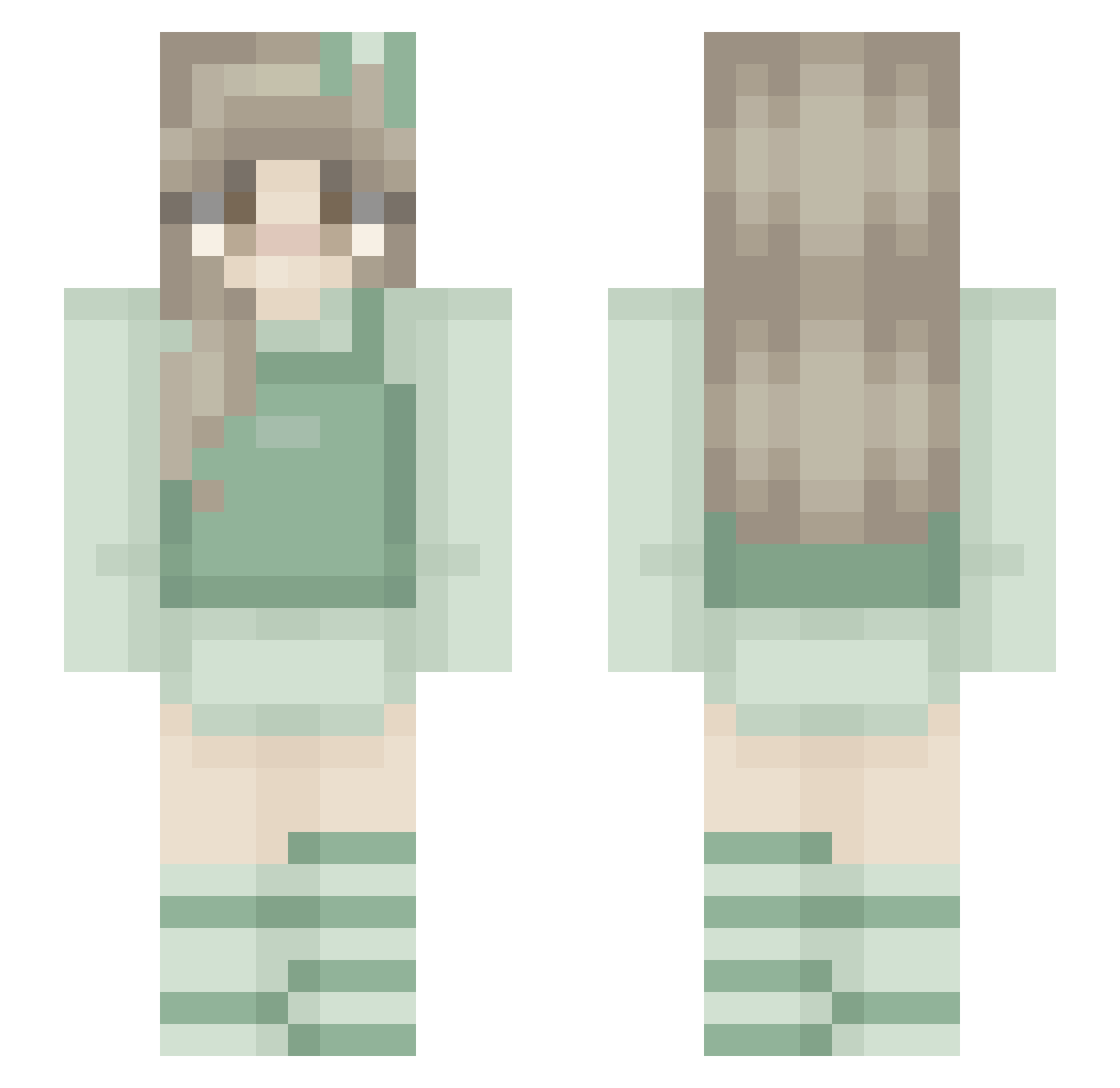 eli0509 Minecraft skin, front and back view