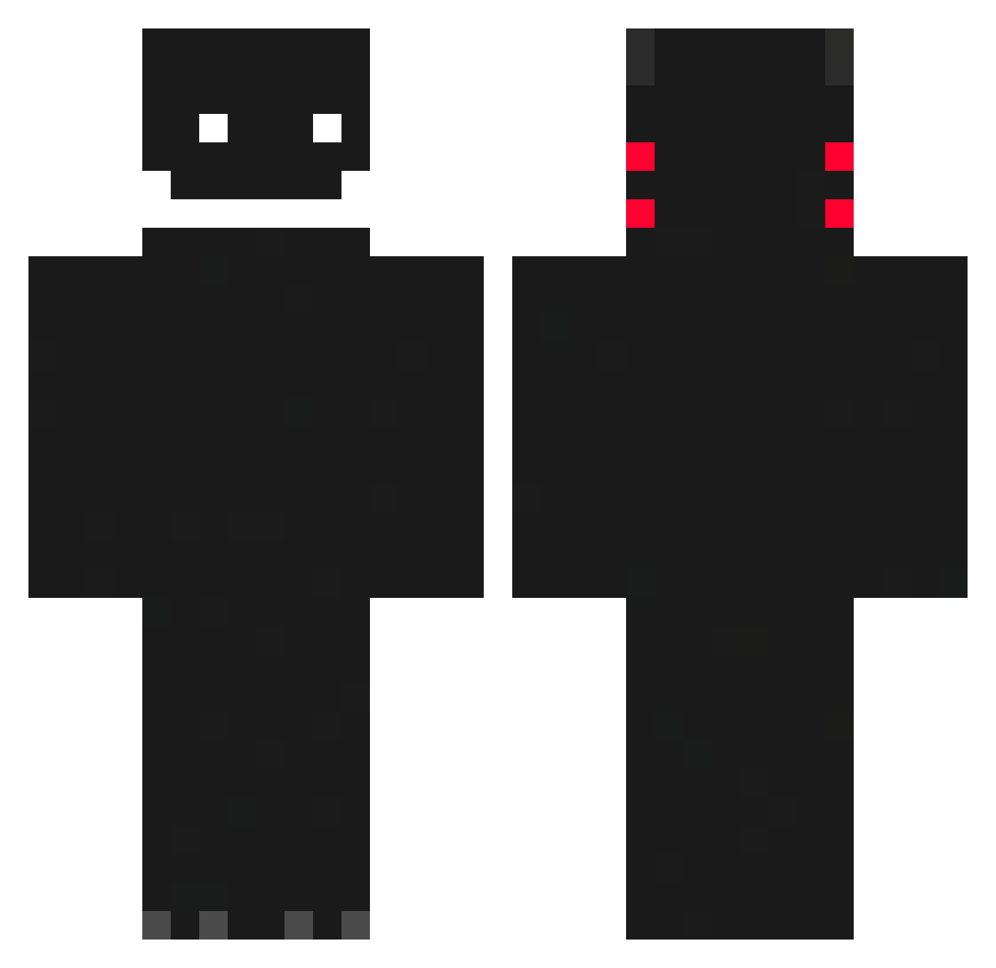 Mikelom78 Minecraft skin, front and back view