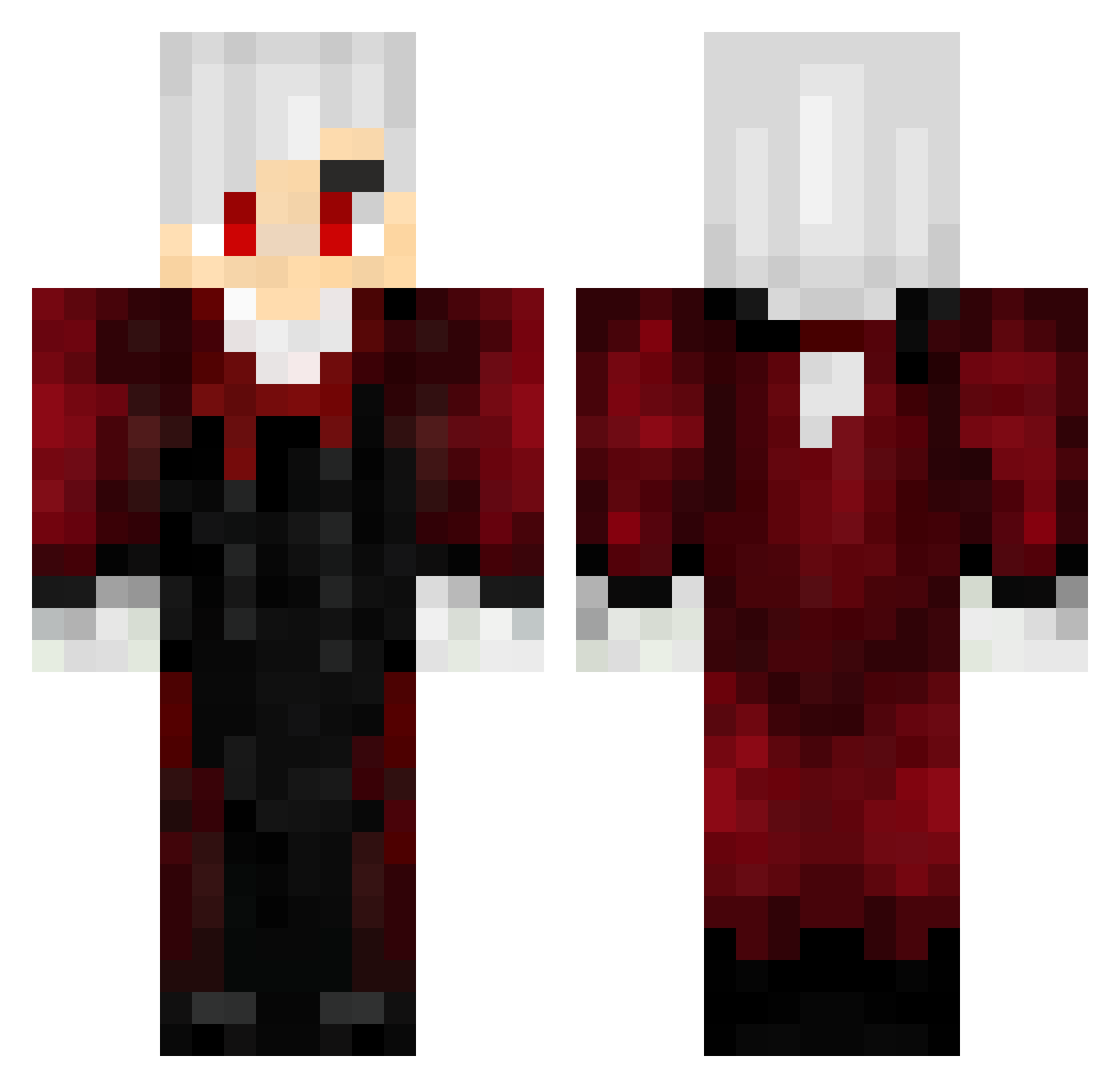 E_Vampire Minecraft skin, front and back view