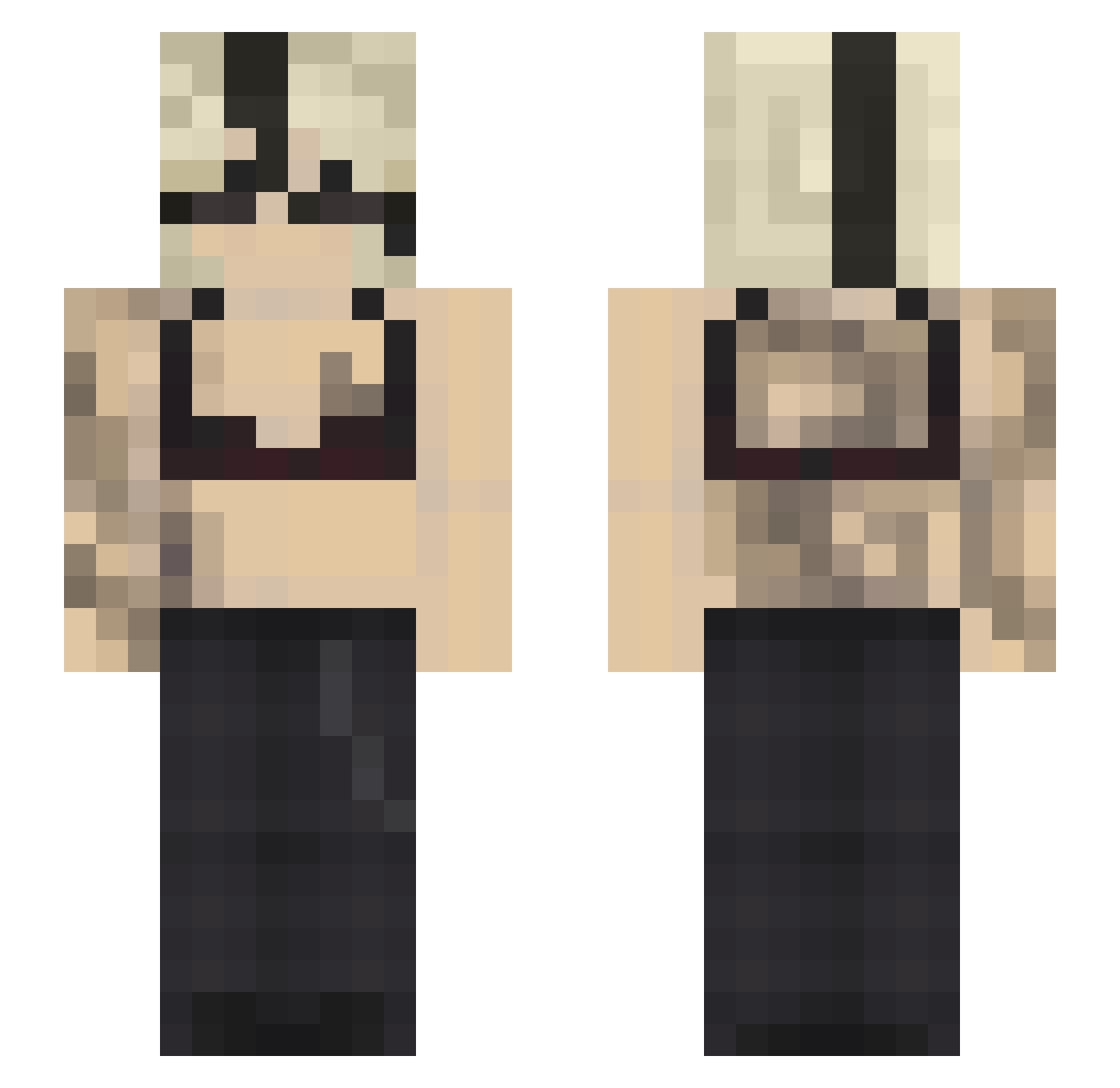 Siful Minecraft skin, front and back view