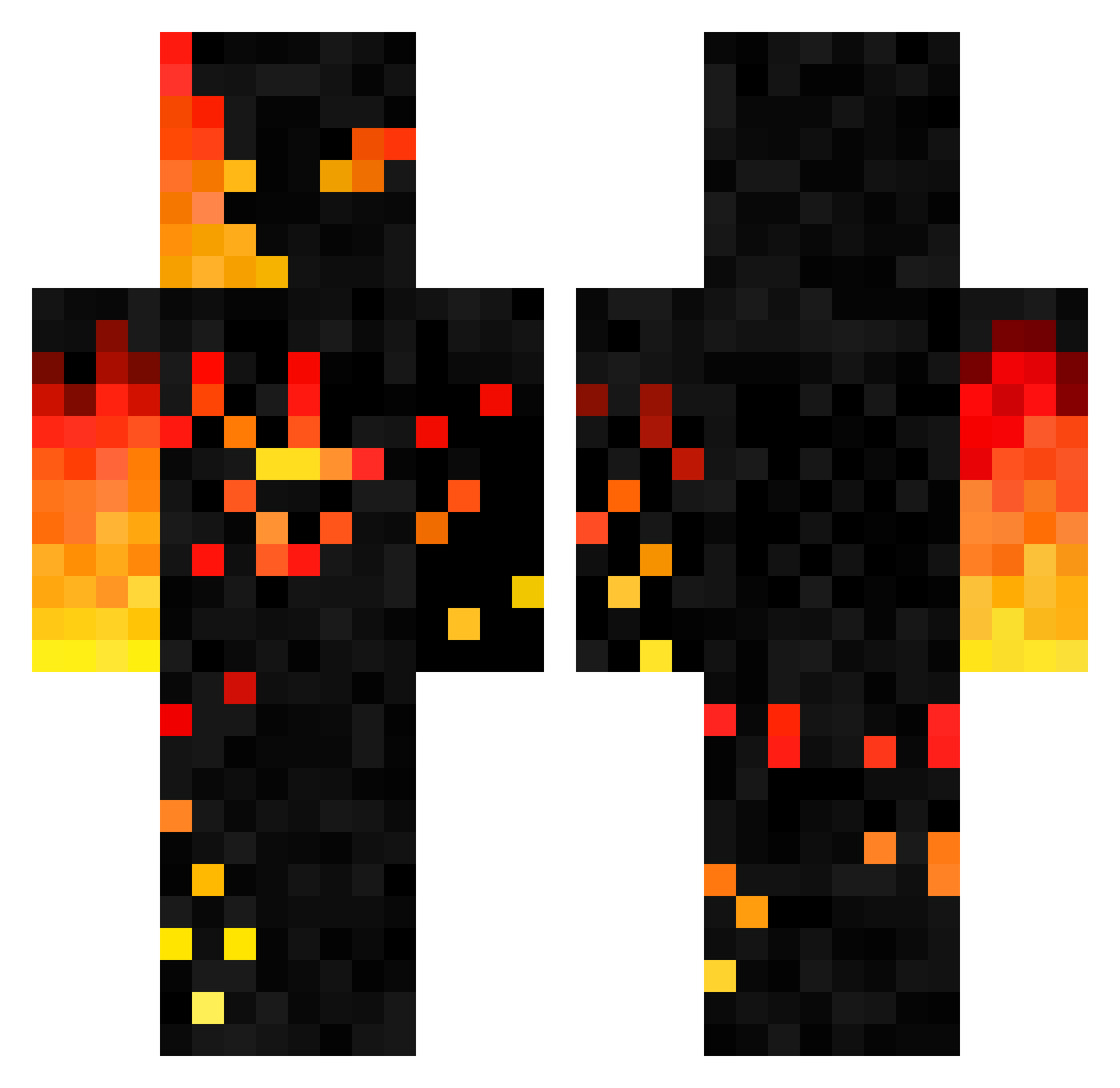 floderikus Minecraft skin, front and back view