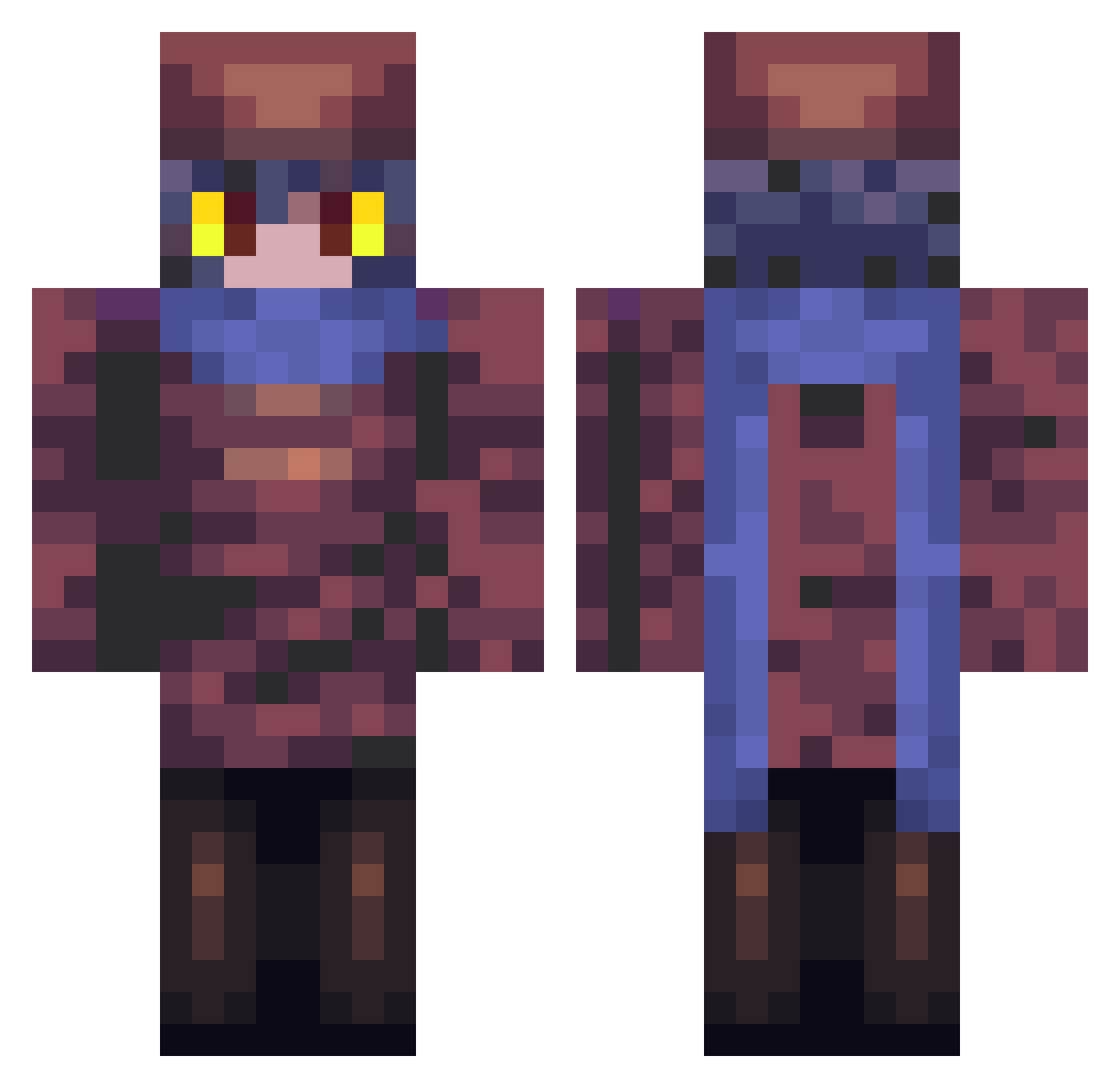 Gamma_Nitro Minecraft skin, front and back view