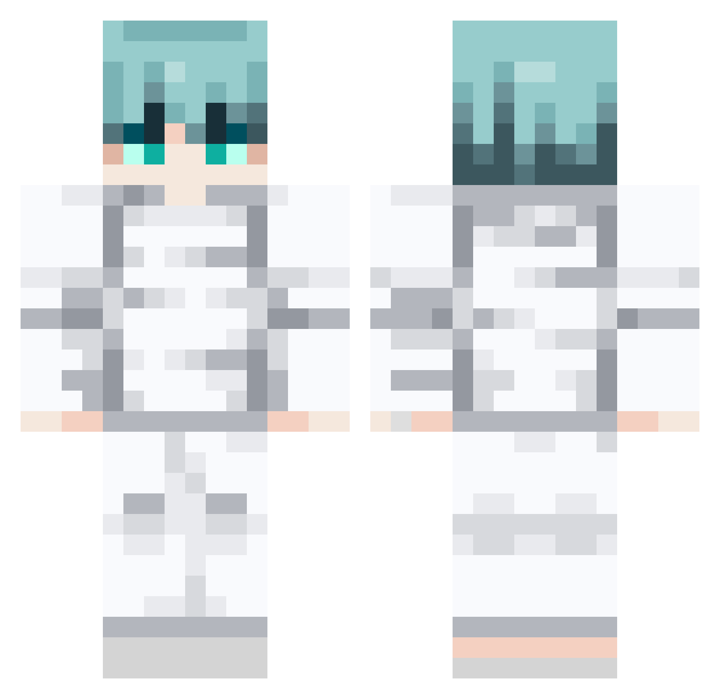 ShadowGamer404 Minecraft skin, front and back view