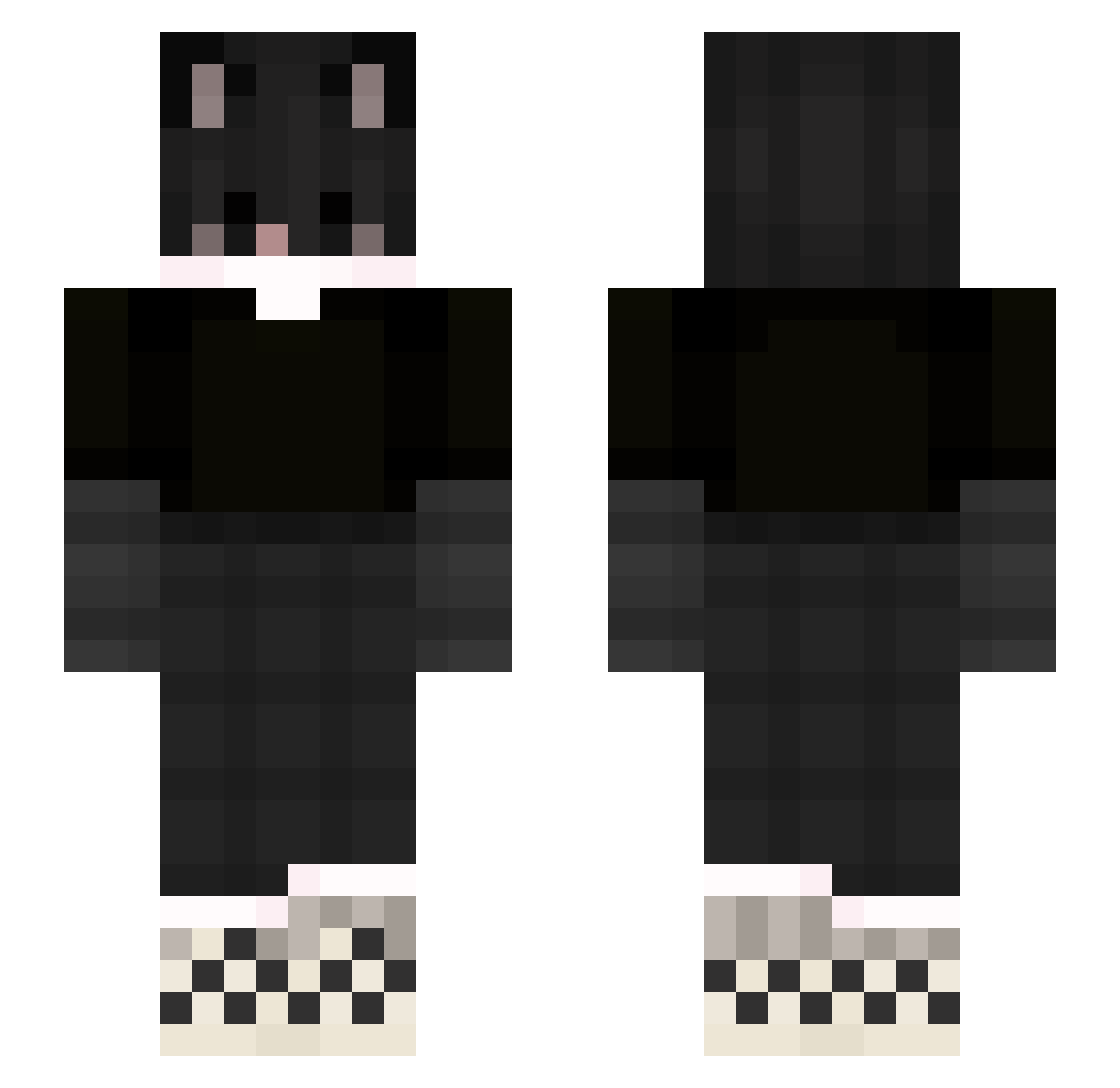 DragonManiaYT Minecraft skin, front and back view