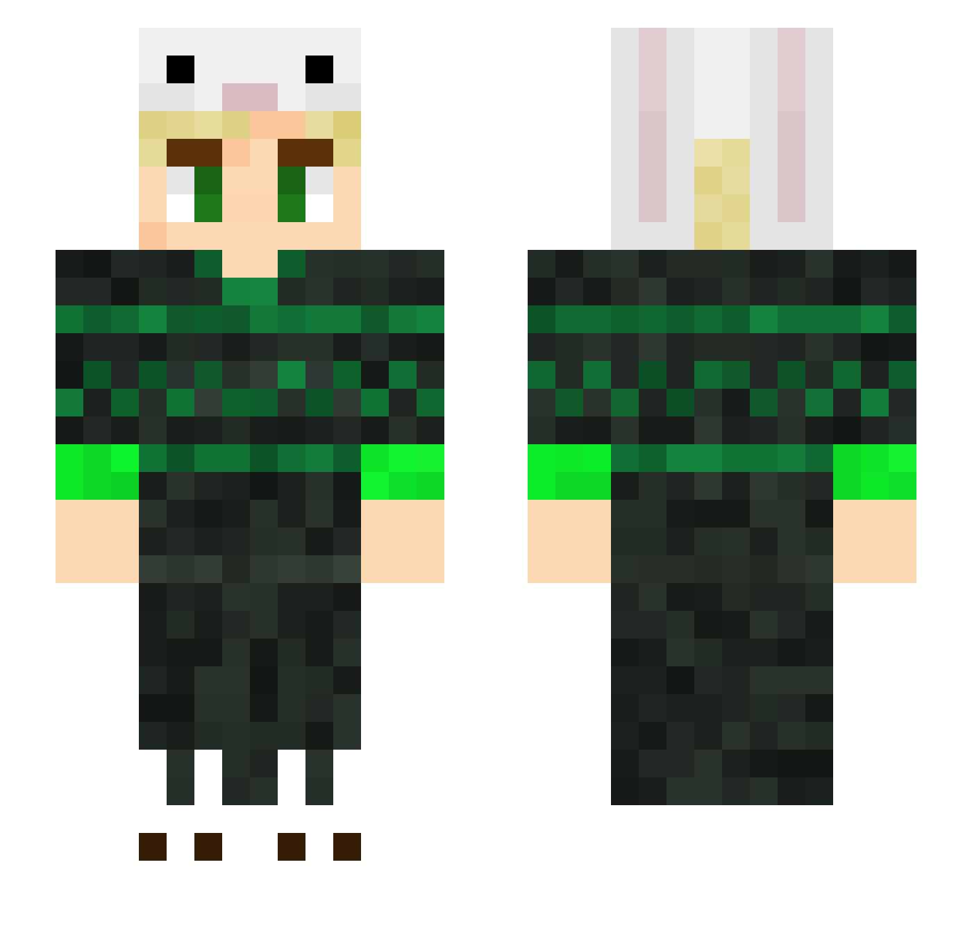 siili2012 Minecraft skin, front and back view