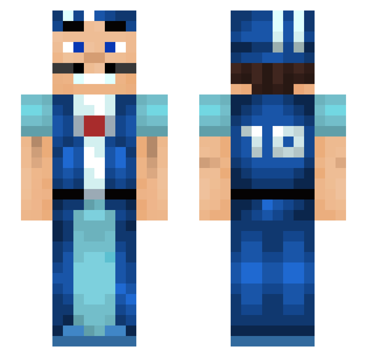 Dein_Sportlehrer Minecraft skin, front and back view