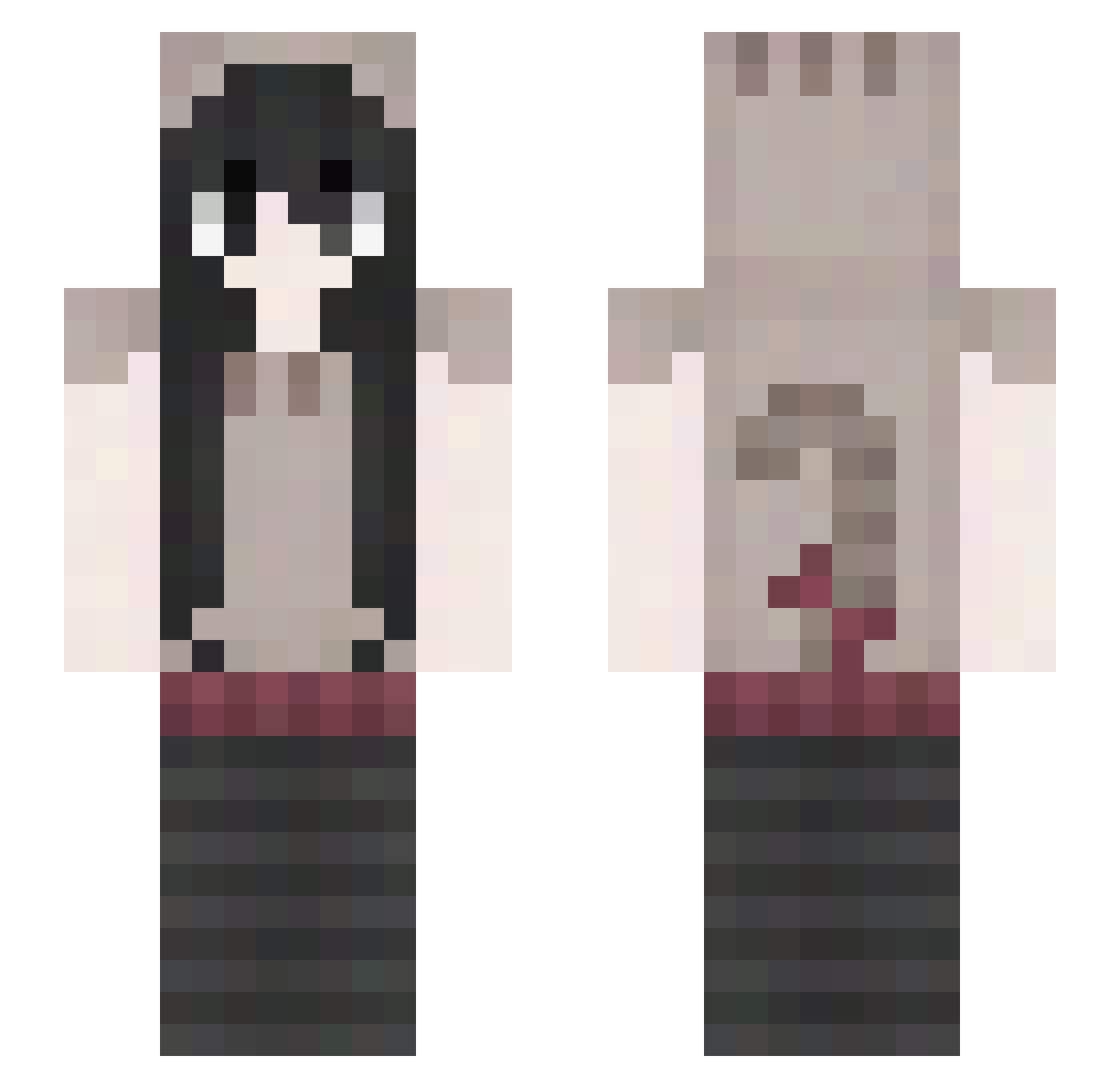 Oldtag1320 Minecraft skin, front and back view