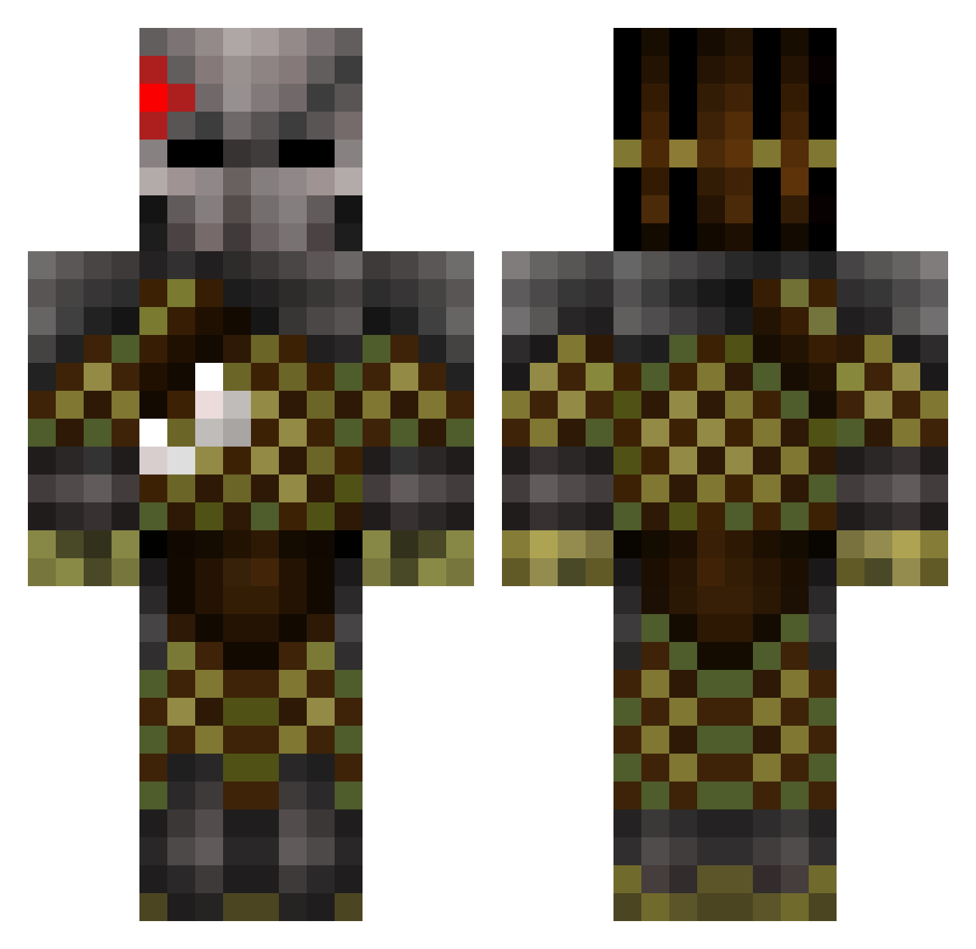 scpdep Minecraft skin, front and back view