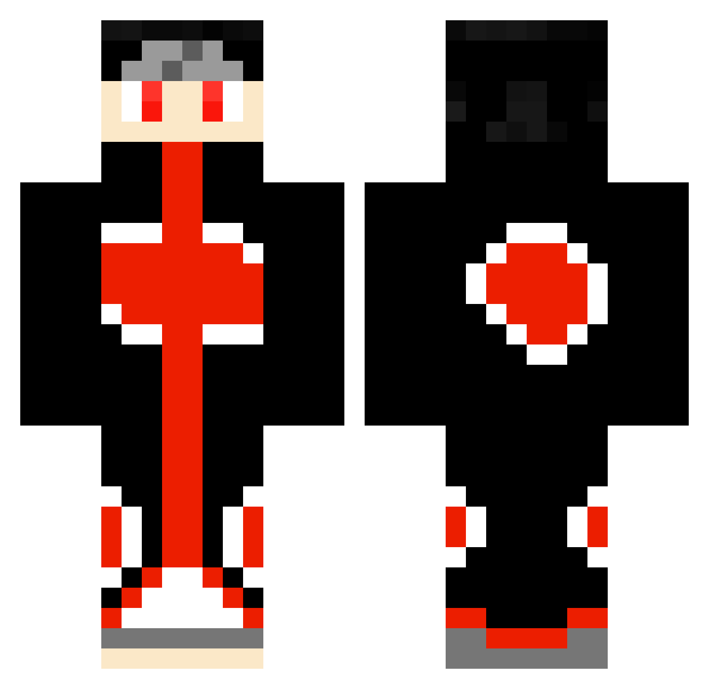 Yo_ShaY Minecraft skin, front and back view