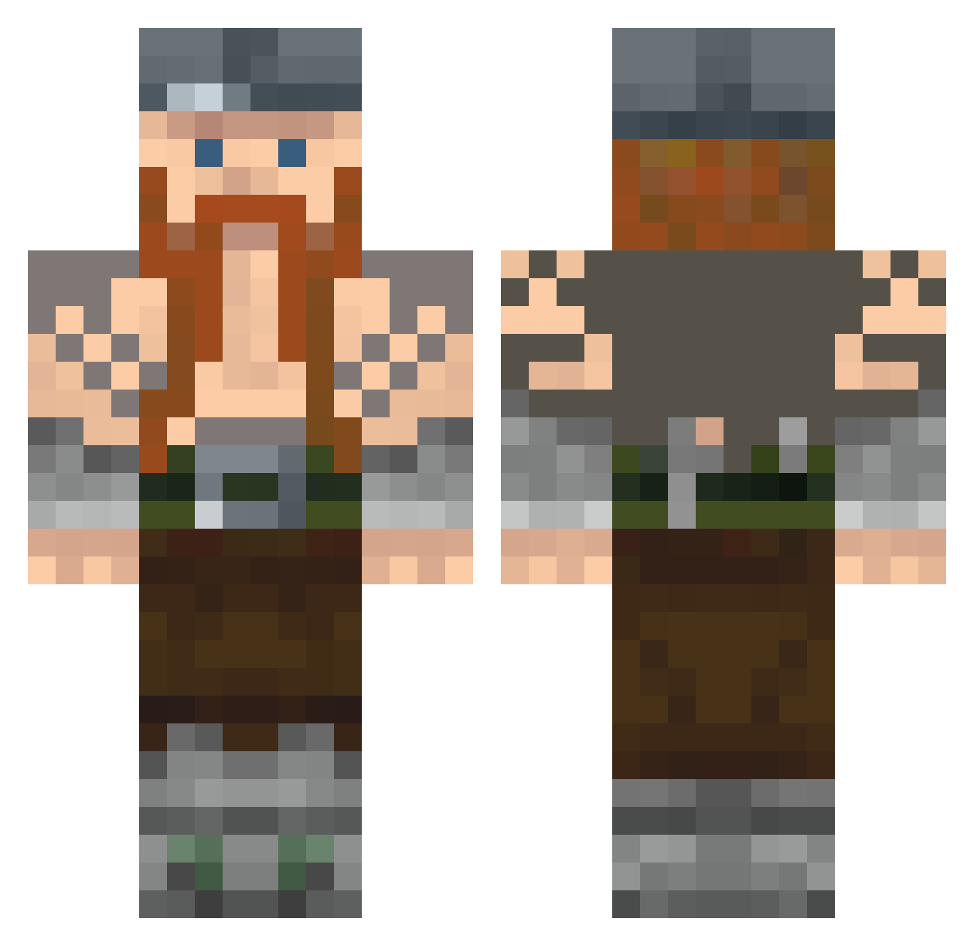 phloxes Minecraft skin, front and back view
