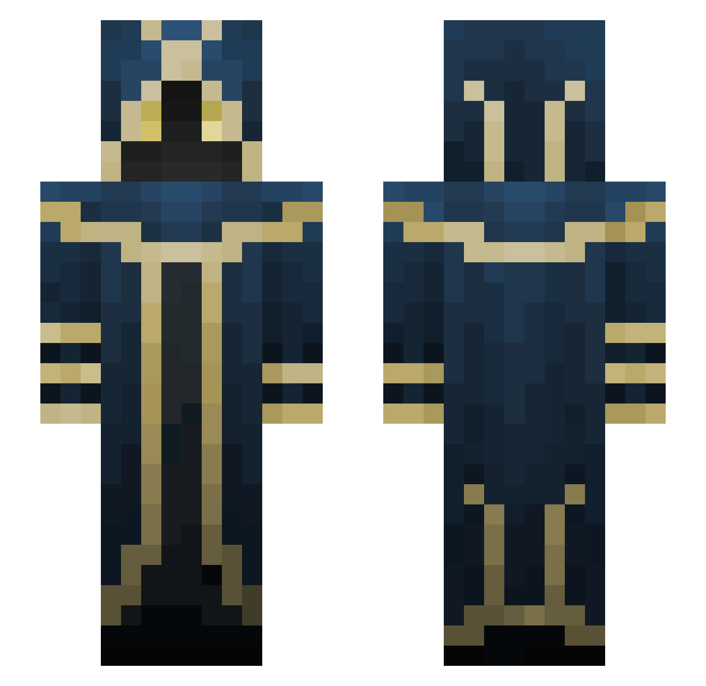 VocableC Minecraft skin, front and back view