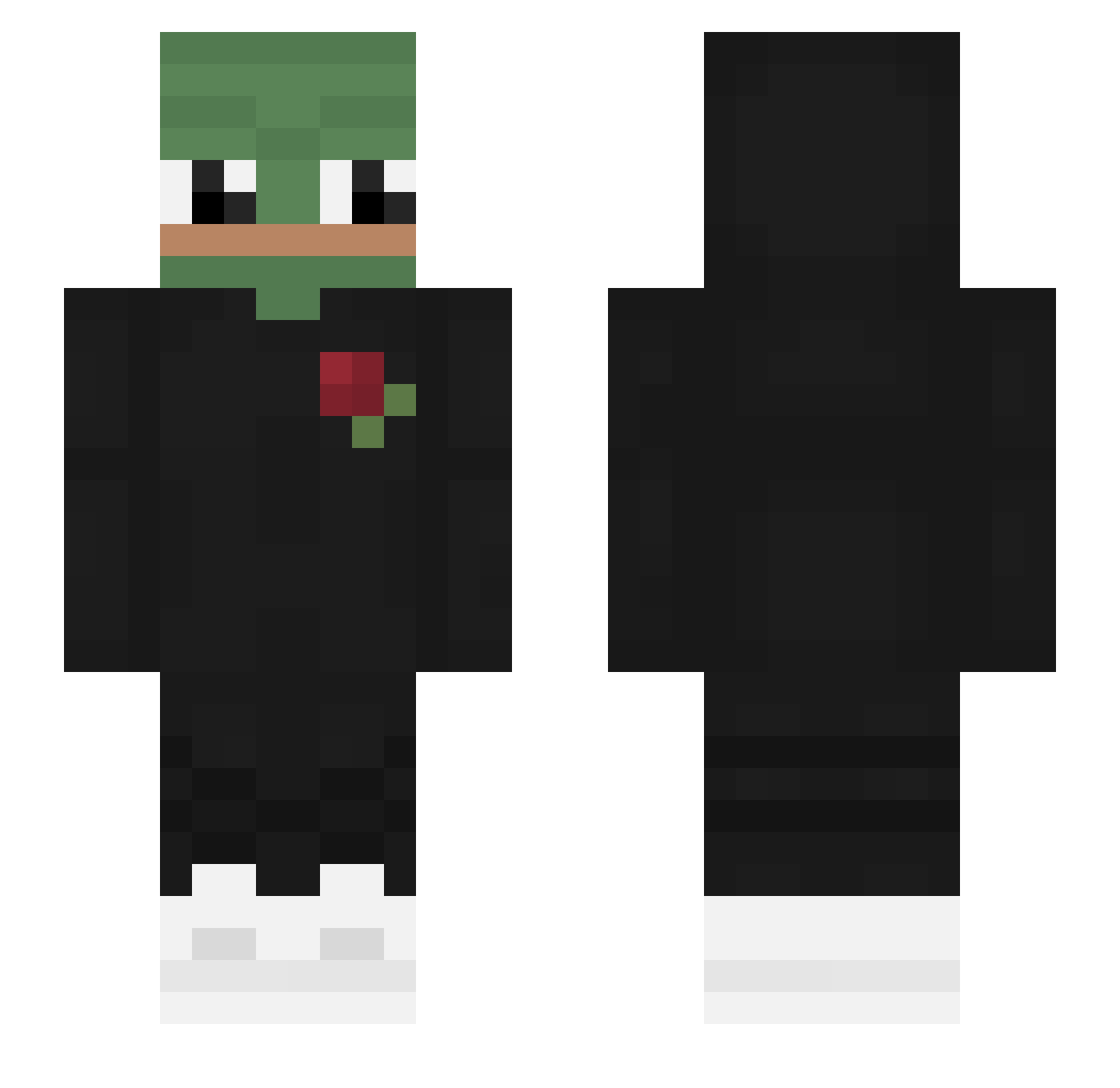 StarYouTube Minecraft skin, front and back view