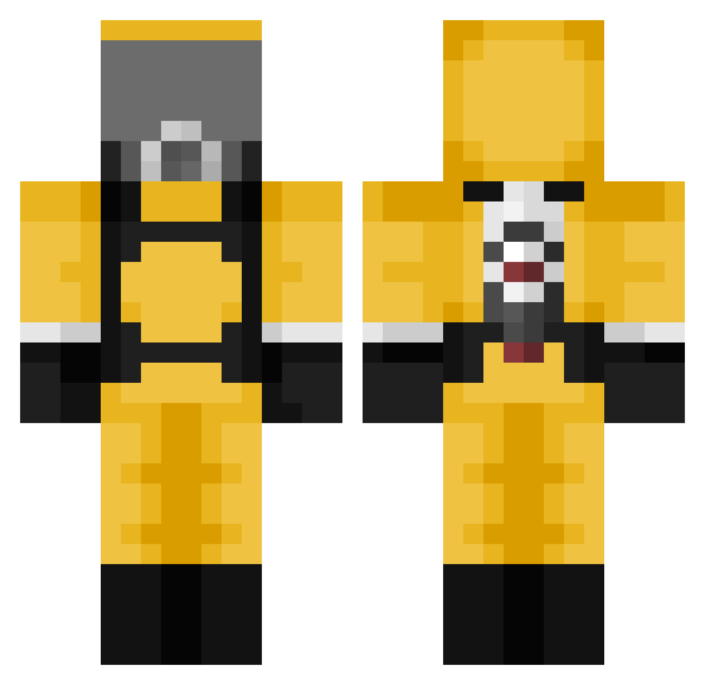 Psycho_sk13wesyn Minecraft skin, front and back view