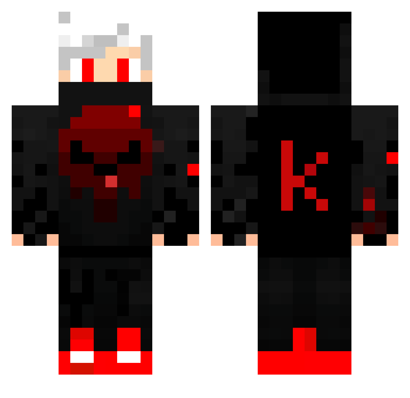revoqqq Minecraft skin, front and back view