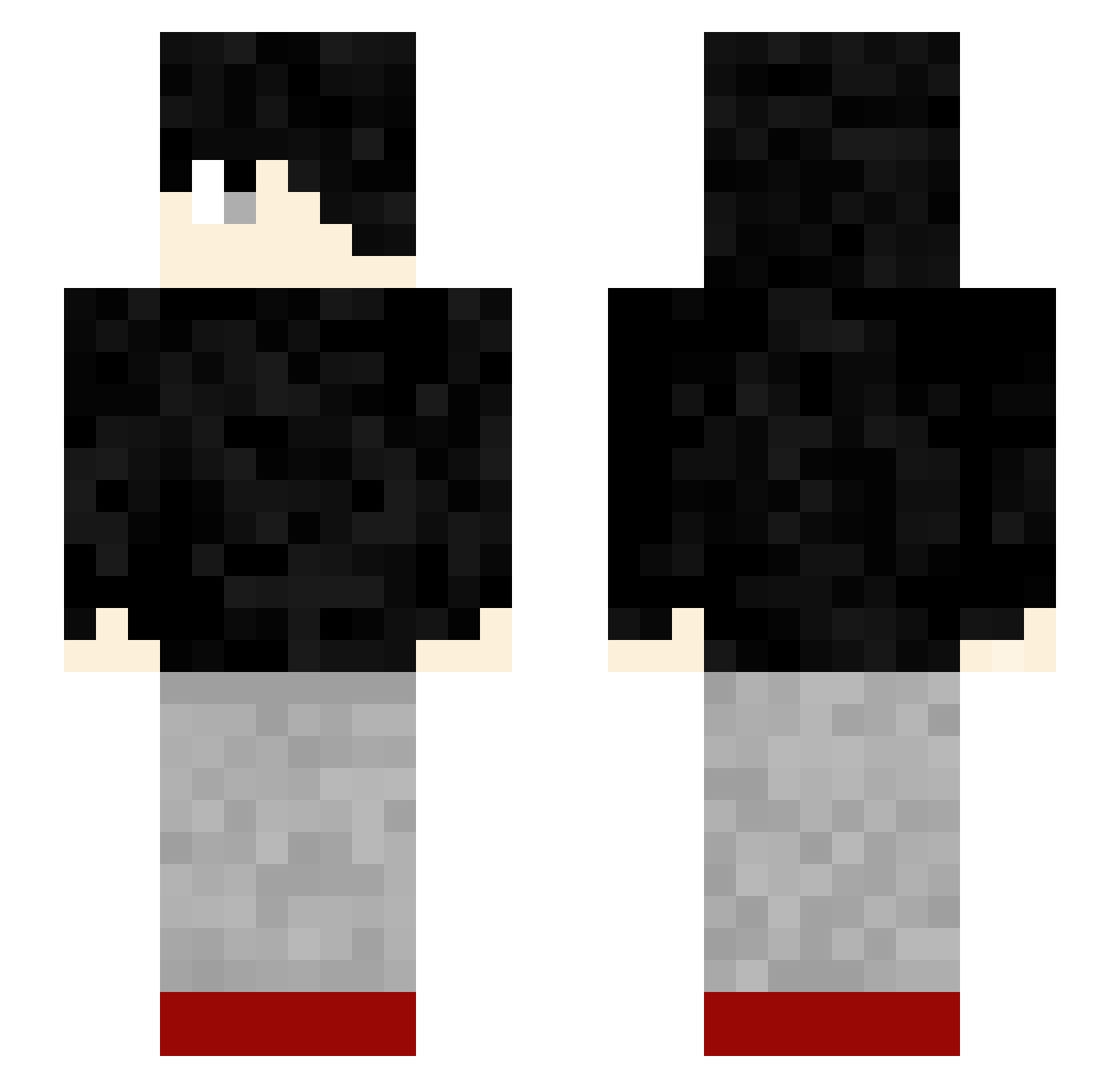 toyth123 Minecraft skin, front and back view