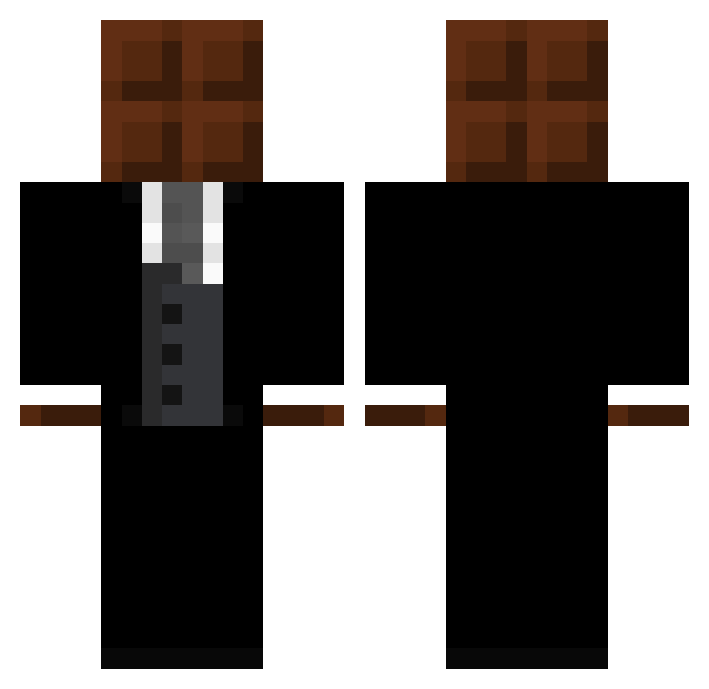 MrChoqo Minecraft skin, front and back view