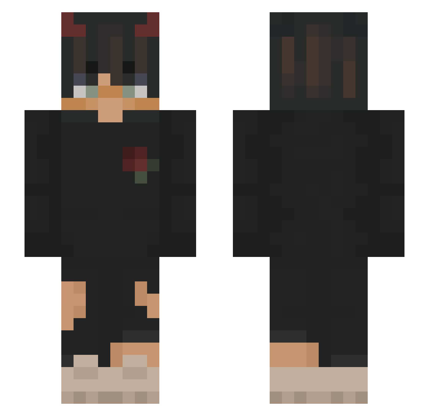 DaMachsteNichs Minecraft skin, front and back view