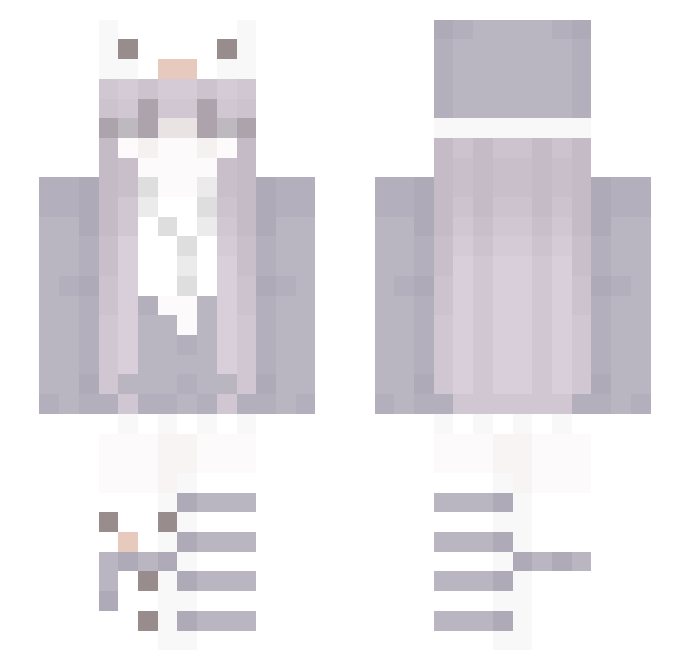 LetsVincentTV Minecraft skin, front and back view