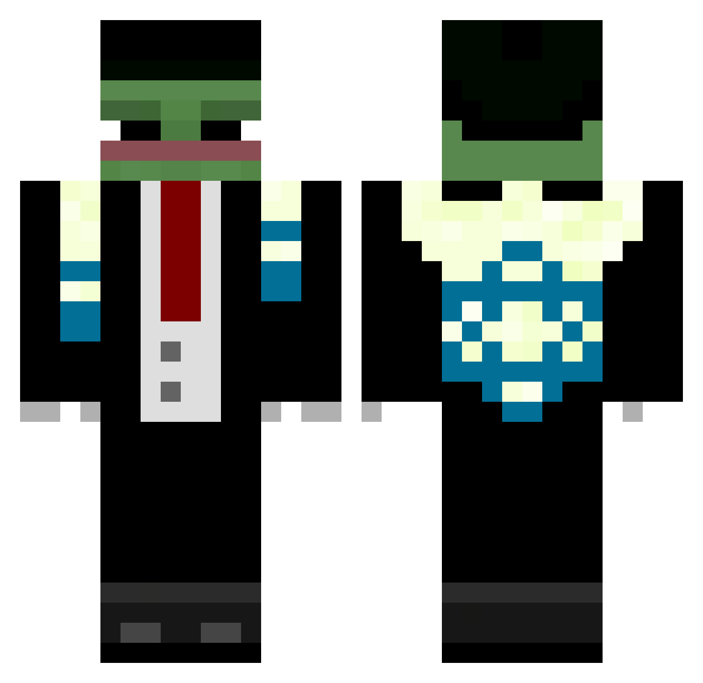MystikKumbyy Minecraft skin, front and back view