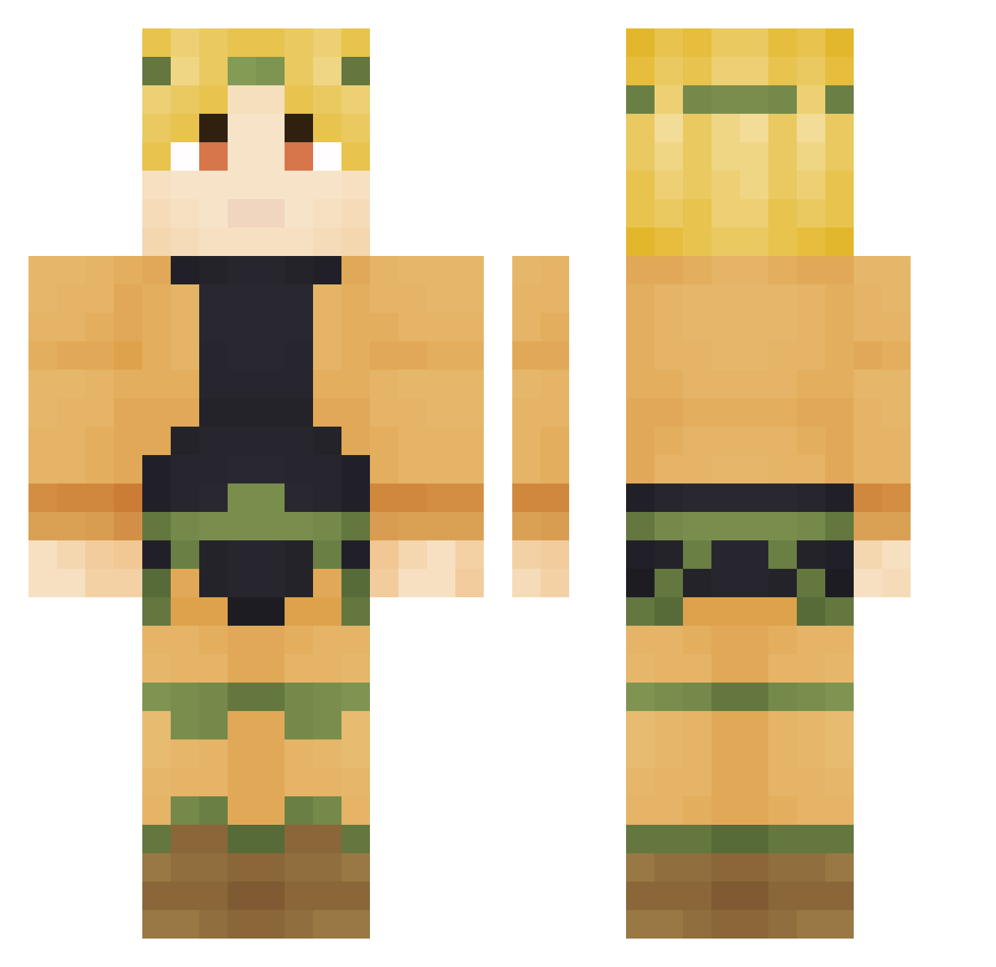 JuninCPF Minecraft skin, front and back view