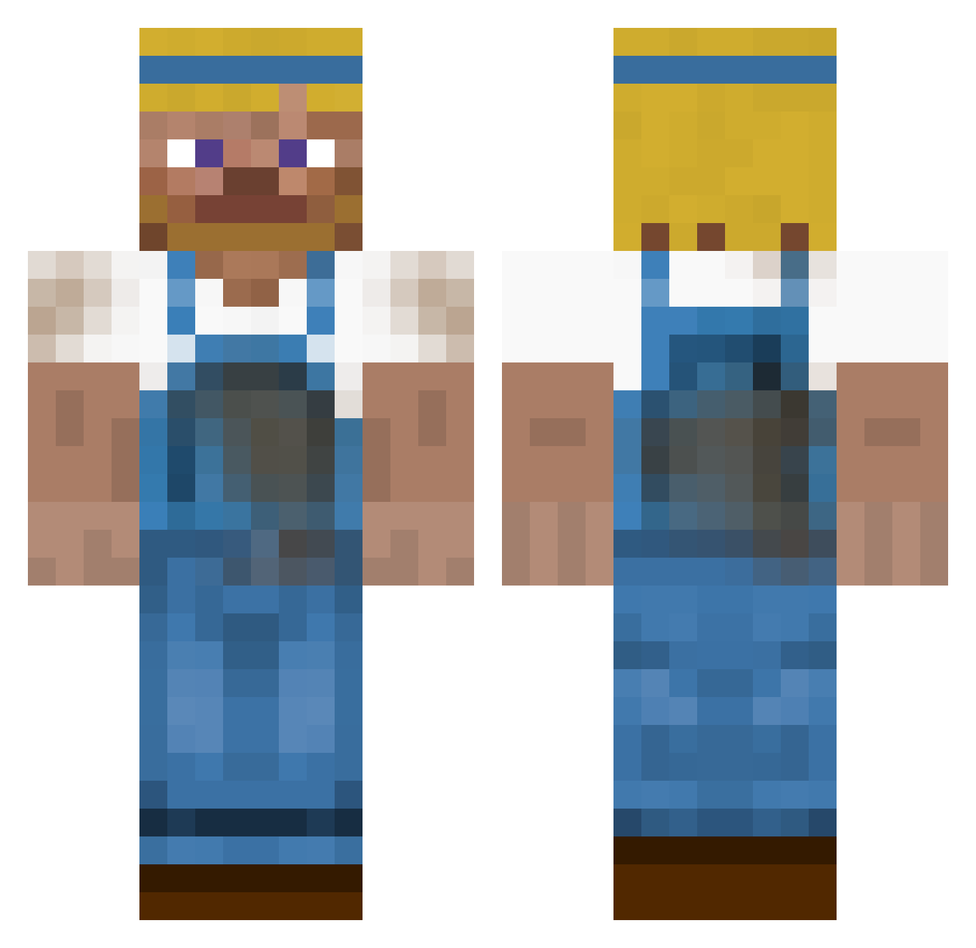 SniffyHorse5700 Minecraft skin, front and back view