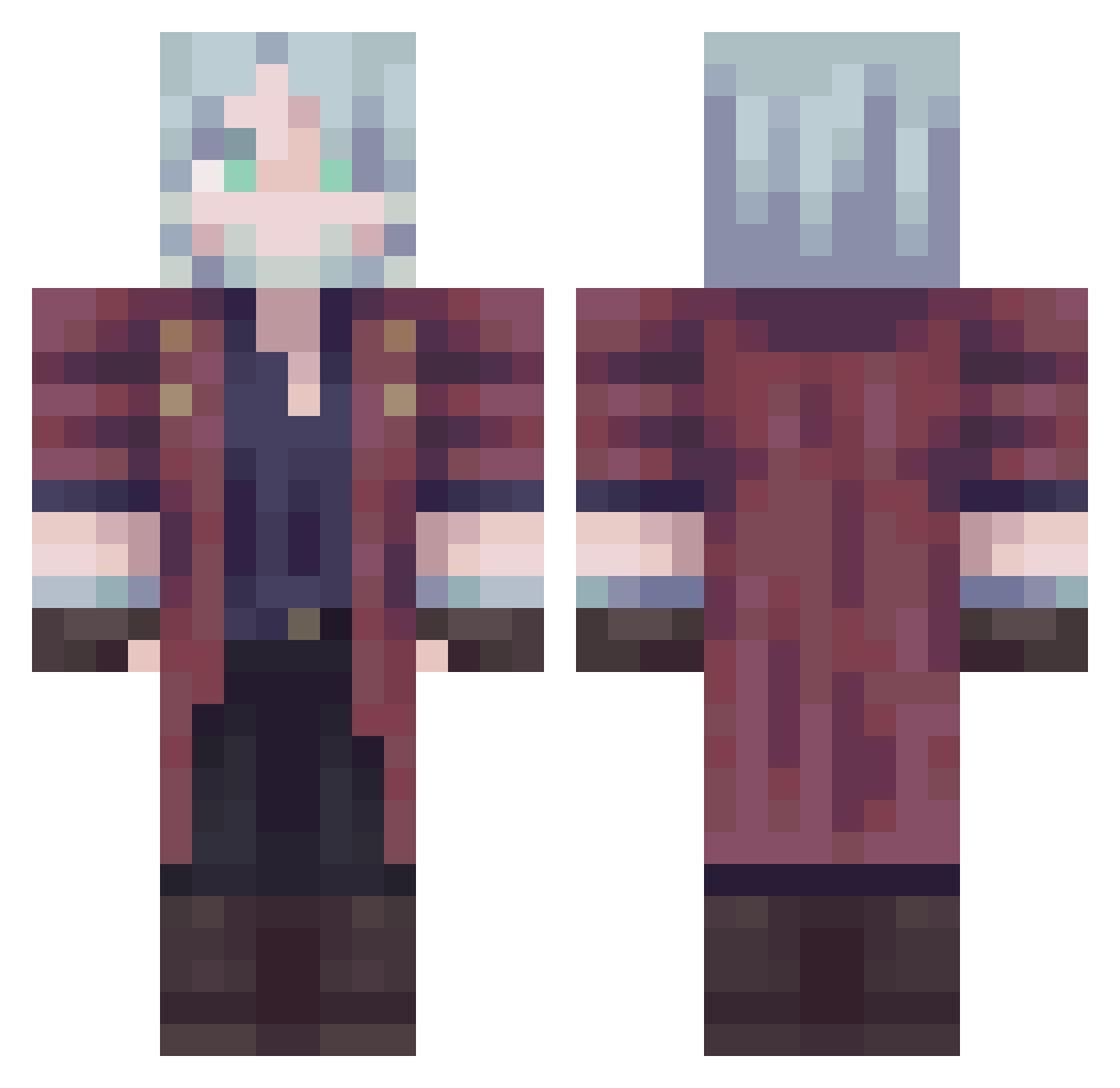 brivanstorm Minecraft skin, front and back view