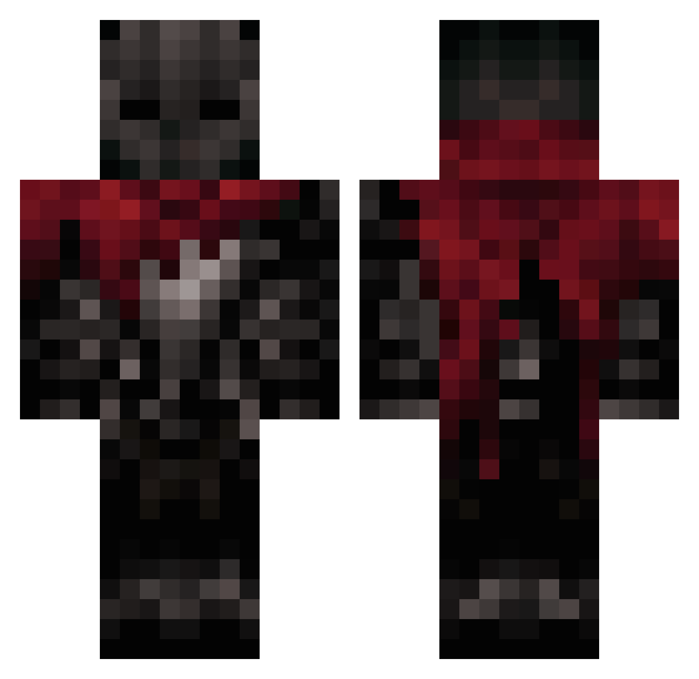 Uhhlidk Minecraft skin, front and back view