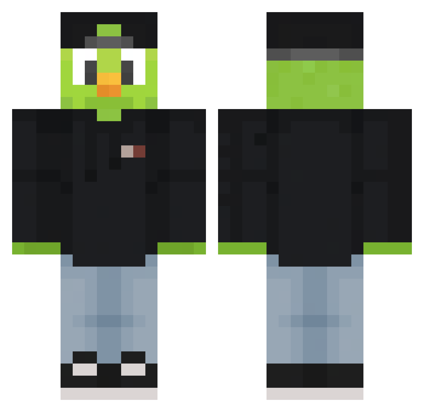 itsdami Minecraft skin, front and back view