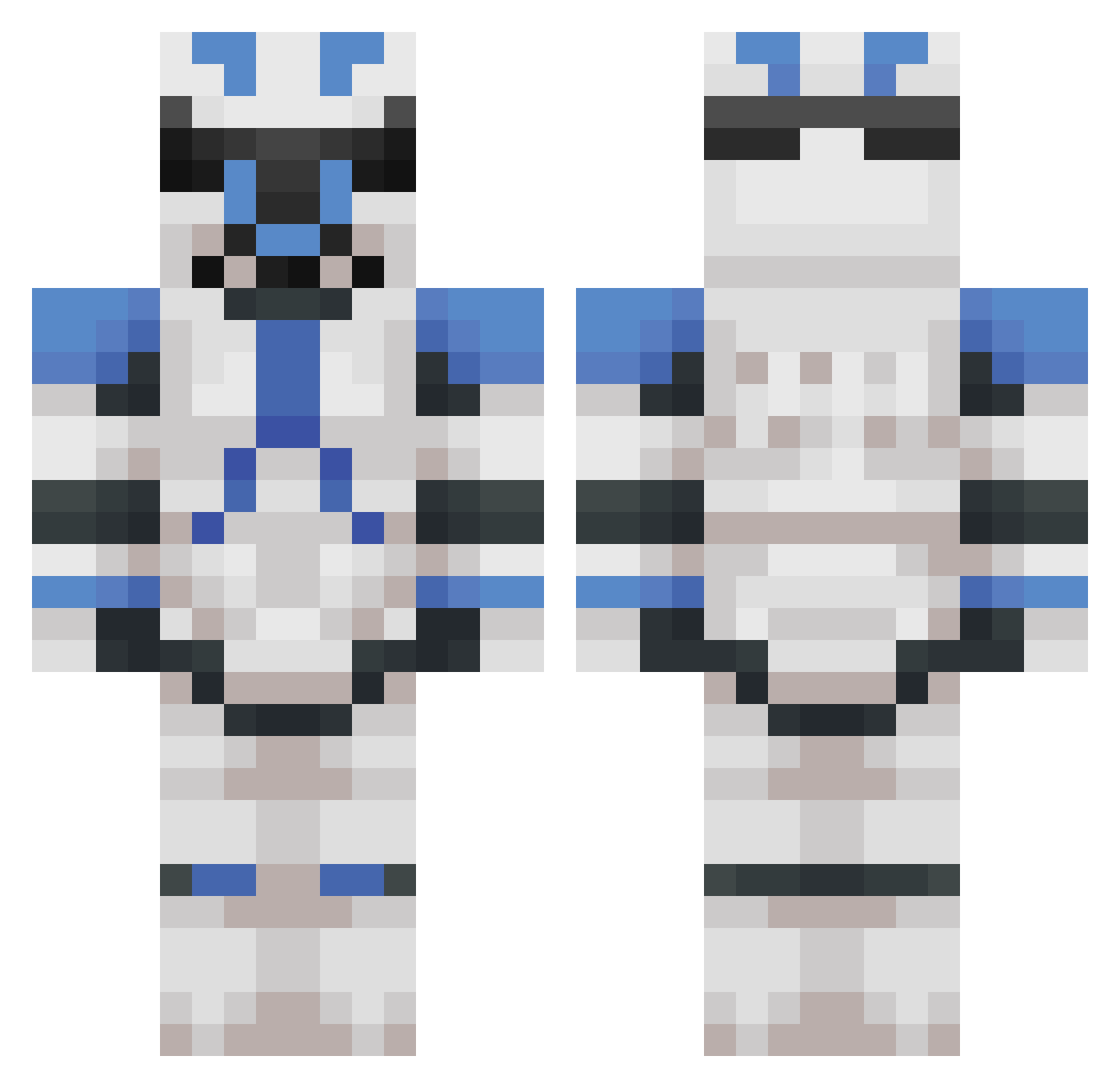Kirowai Minecraft skin, front and back view