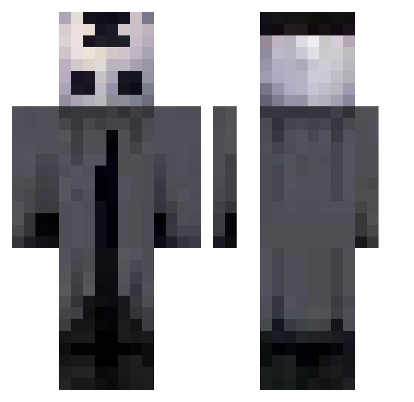 Smoolish Minecraft skin, front and back view