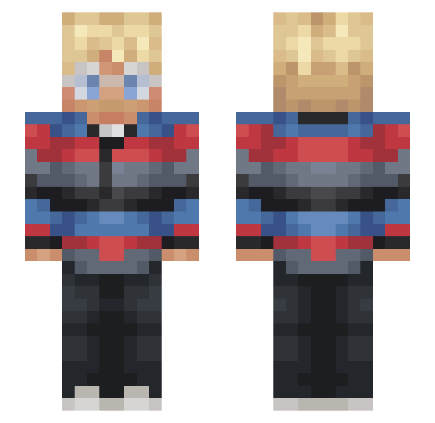 Enveil Minecraft skin, front and back view