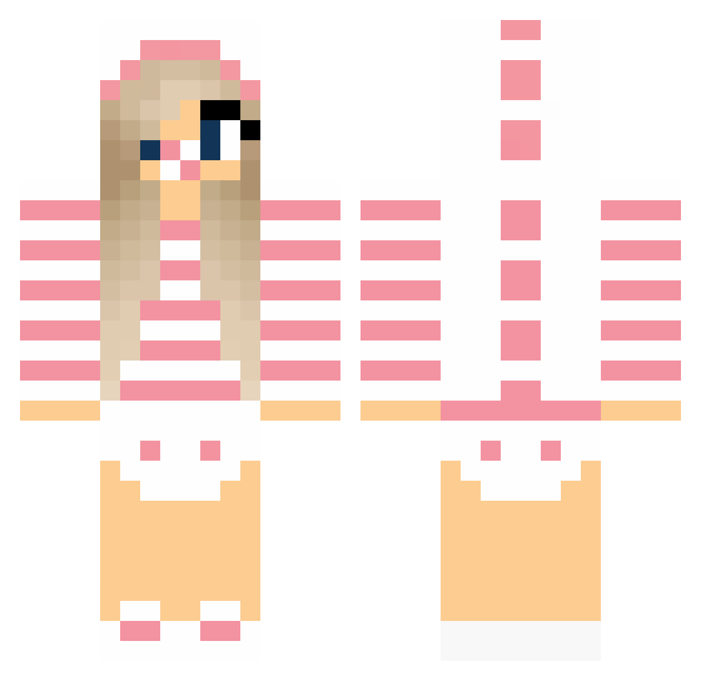 Grace_GamesXX Minecraft skin, front and back view