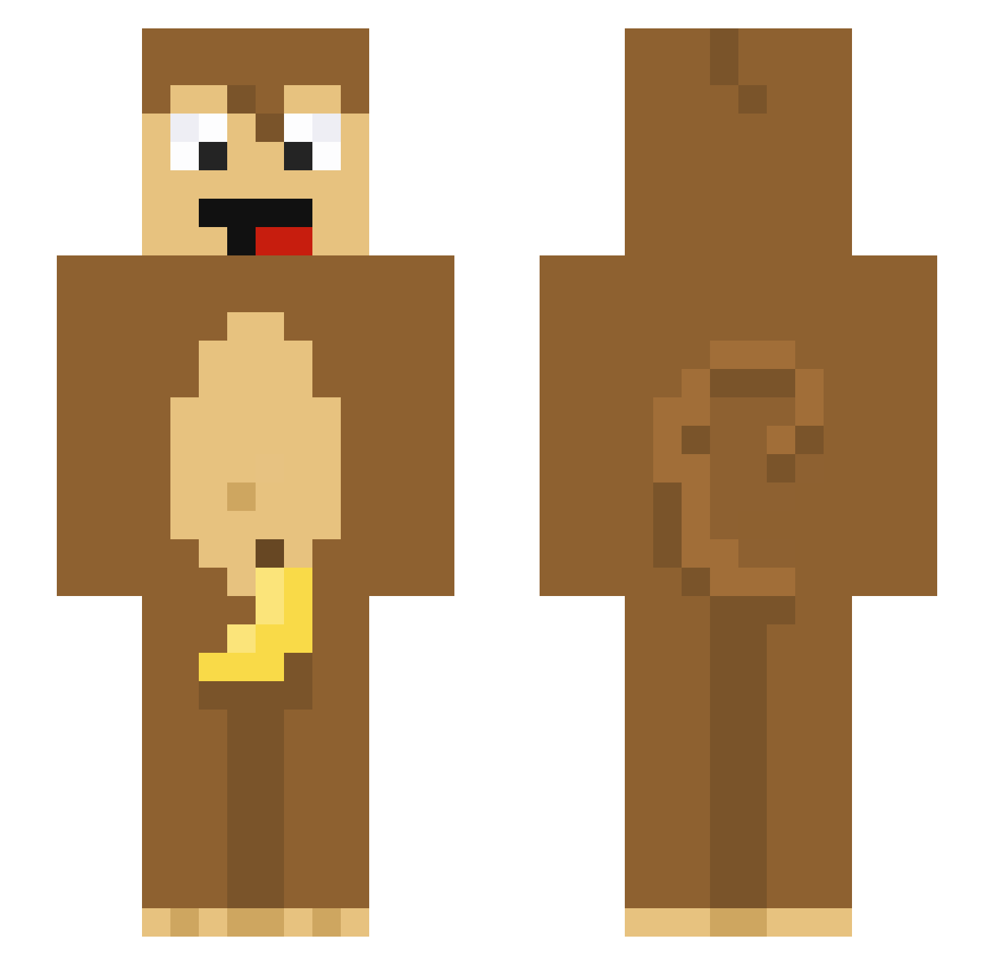 BananasApples45 Minecraft skin, front and back view
