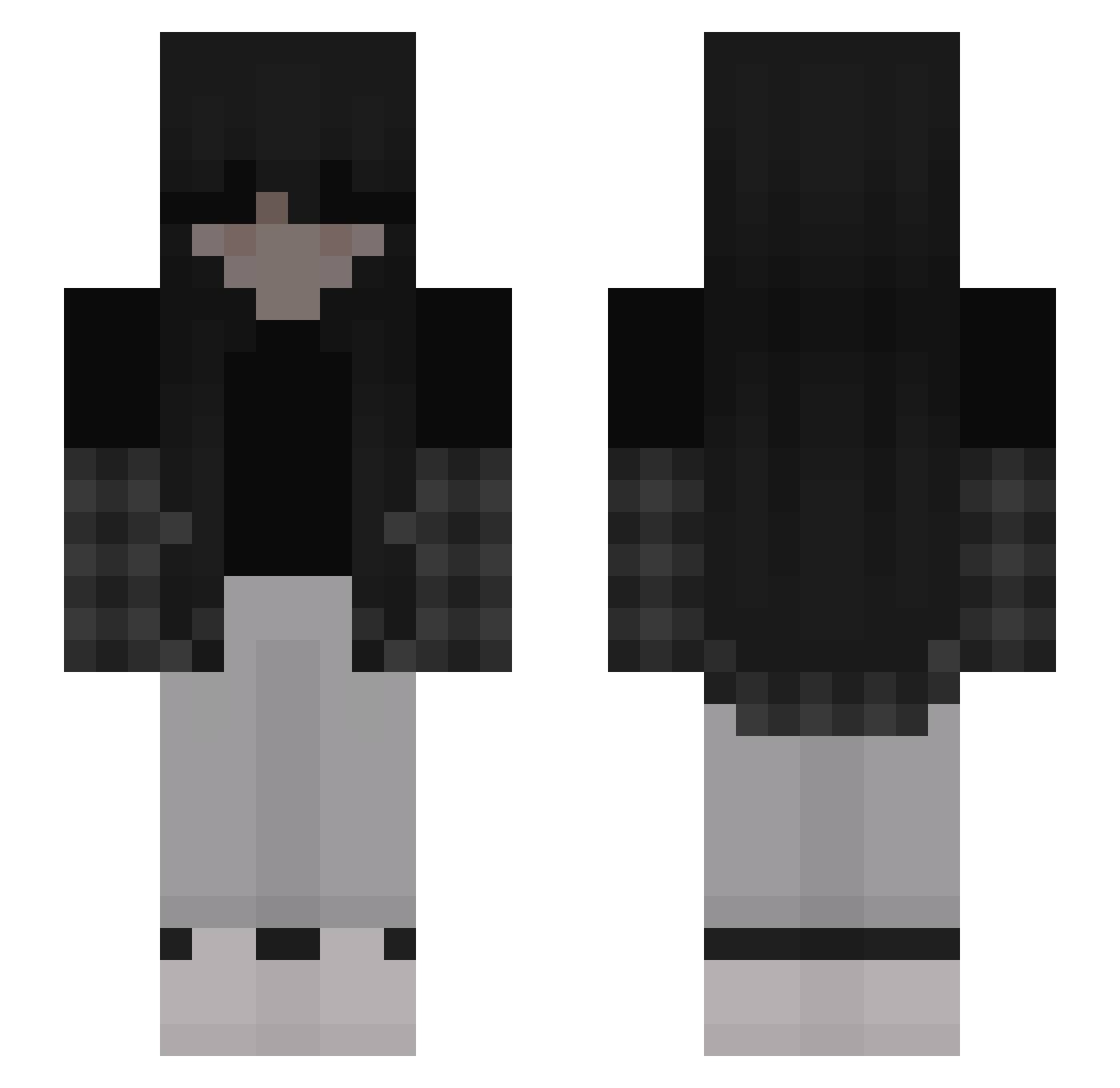 SunDustEater Minecraft skin, front and back view