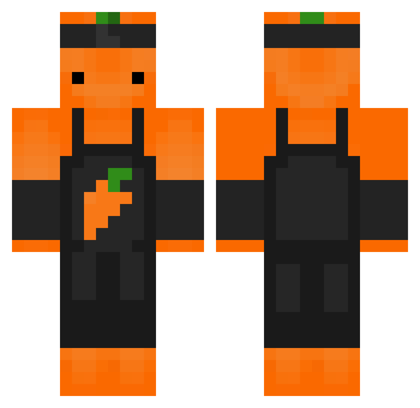 saj_isbest Minecraft skin, front and back view