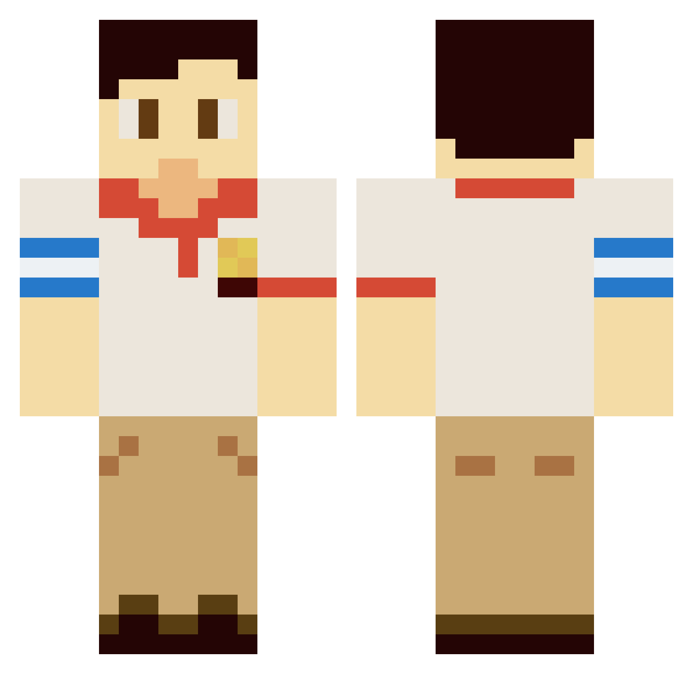 sebisante_23 Minecraft skin, front and back view