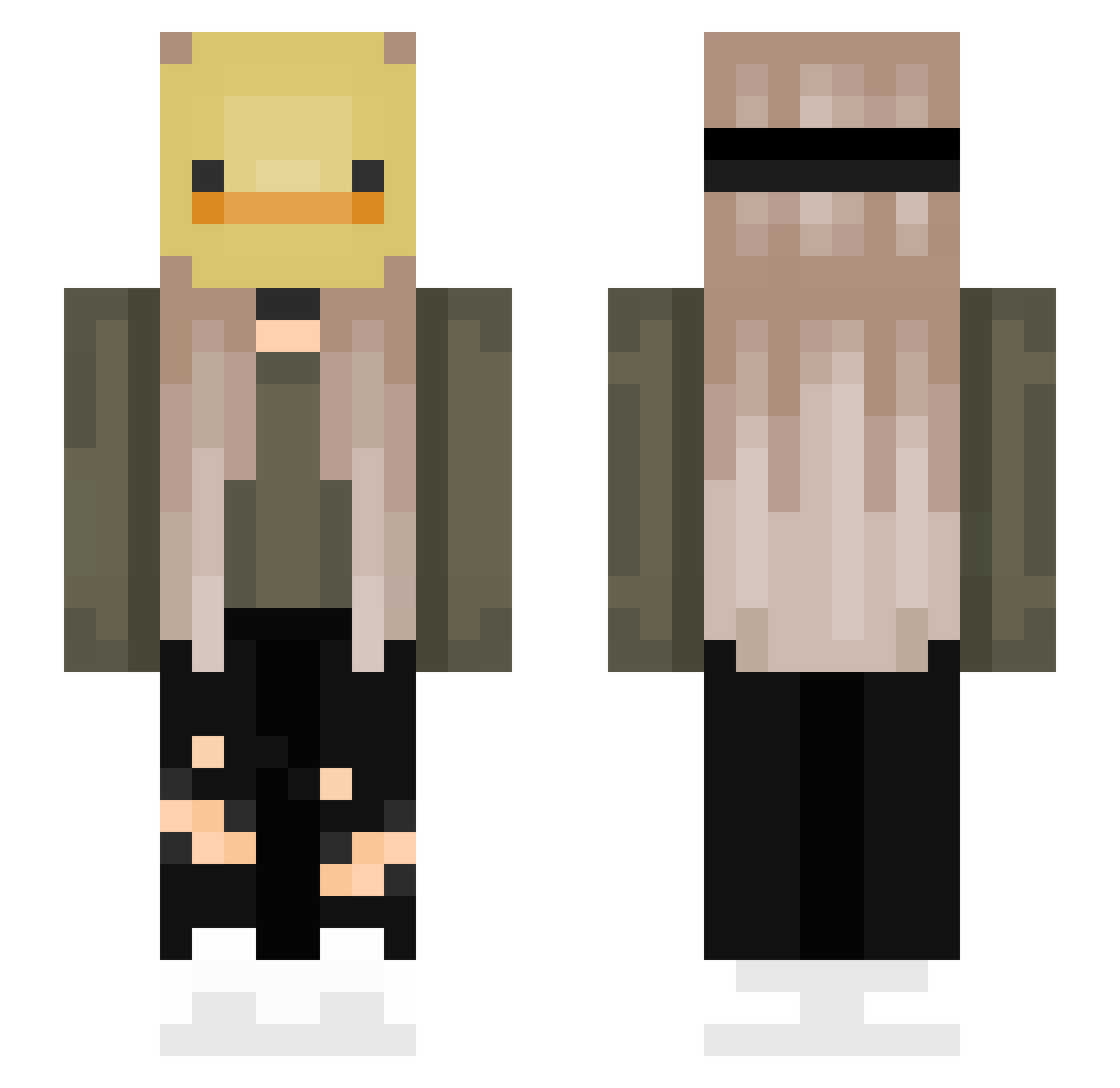 SelEendje Minecraft skin, front and back view