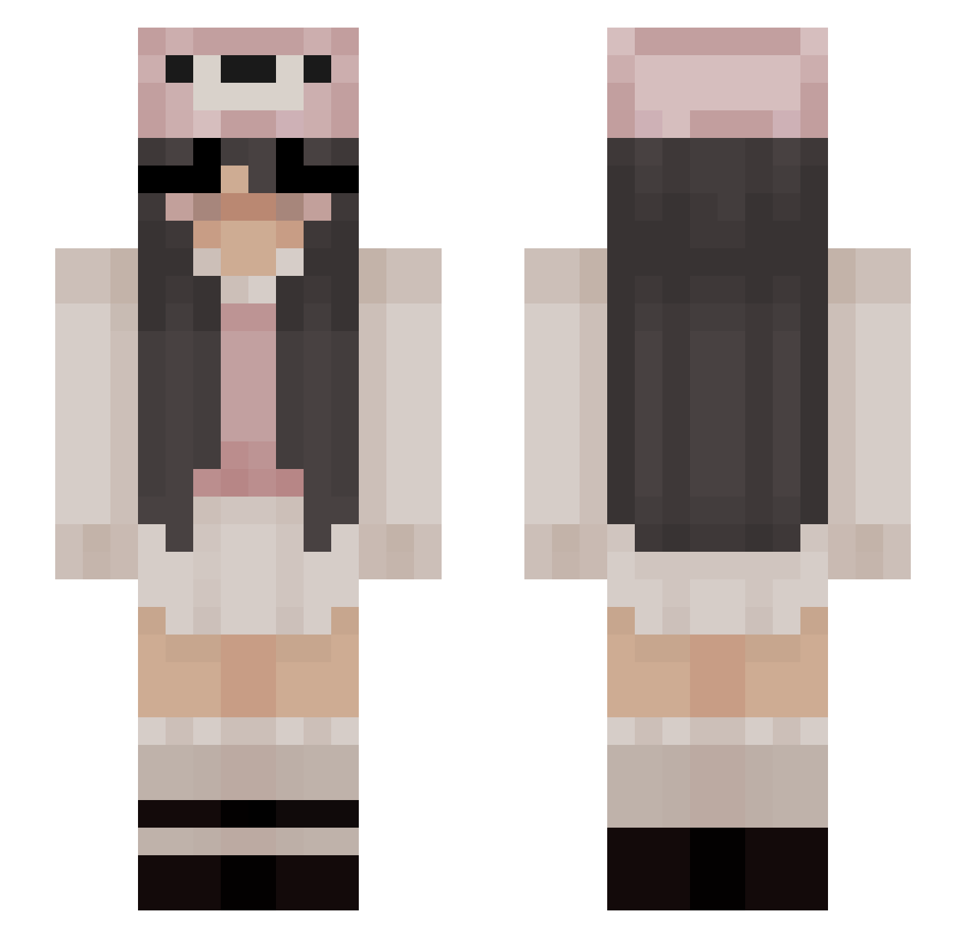 Shanee_ Minecraft skin, front and back view