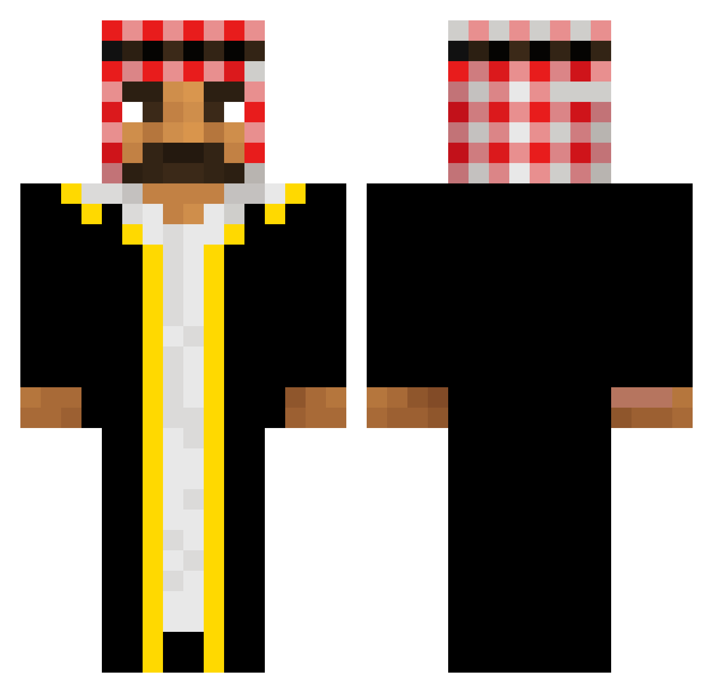 SheikhMasoud Minecraft skin, front and back view