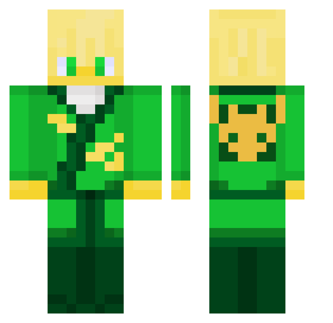 shiro4540 Minecraft skin, front and back view