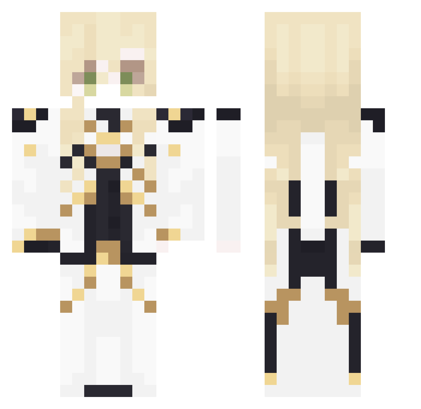 shoujoma Minecraft skin, front and back view