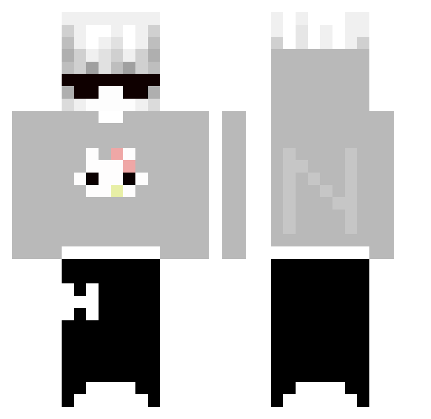DATDEPZAI123 Minecraft skin, front and back view