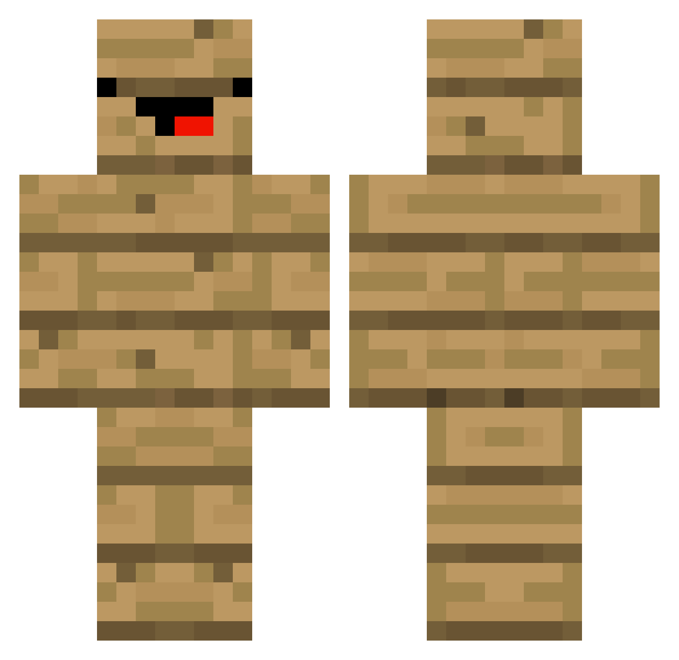 Sk1nnyB0i Minecraft skin, front and back view
