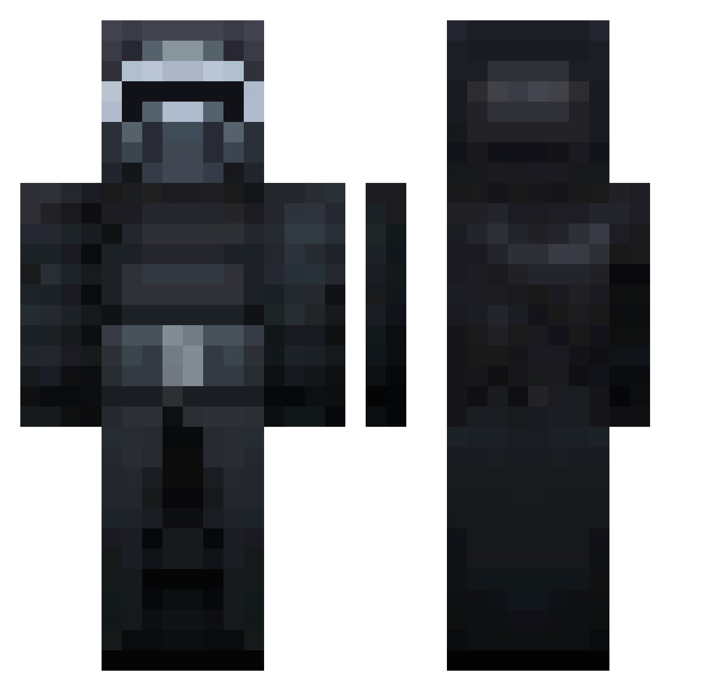 skirerone Minecraft skin, front and back view