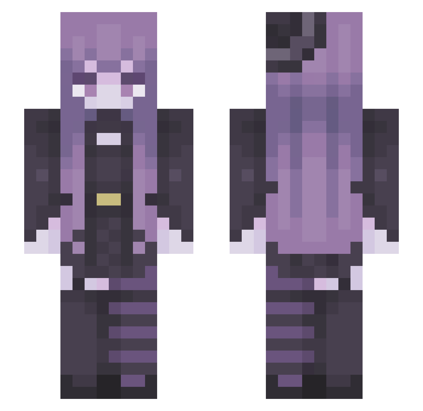 SOOSIEEE Minecraft skin, front and back view
