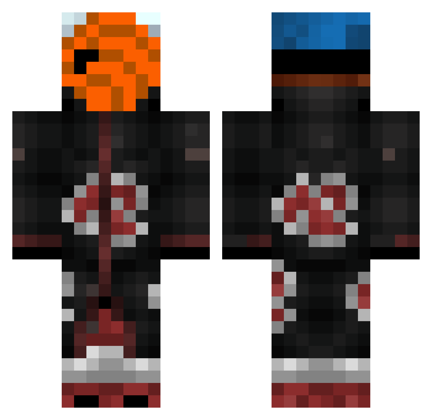 SrMaXxsi Minecraft skin, front and back view